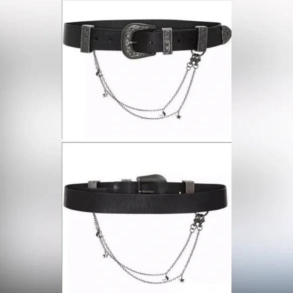 Spell Mystic Belt SPELL - Mystic Charm Belt - Black Leather Total Length Of  main image 3